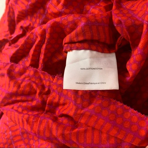Tory Burch red and purple tie back v-neck tank top - Picture 14 of 14